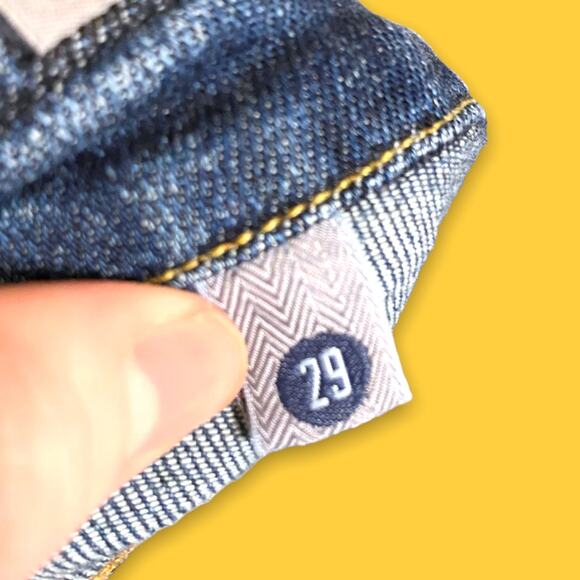 Citizens of Humanity Straight Leg Med-Dark Wash Cotton Denim Blue Jeans Size 29 - Picture 9 of 12